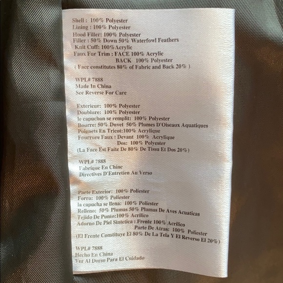 Michael Kors Olive Hooded Chevron Puffer Coat - Picture 7 of 7